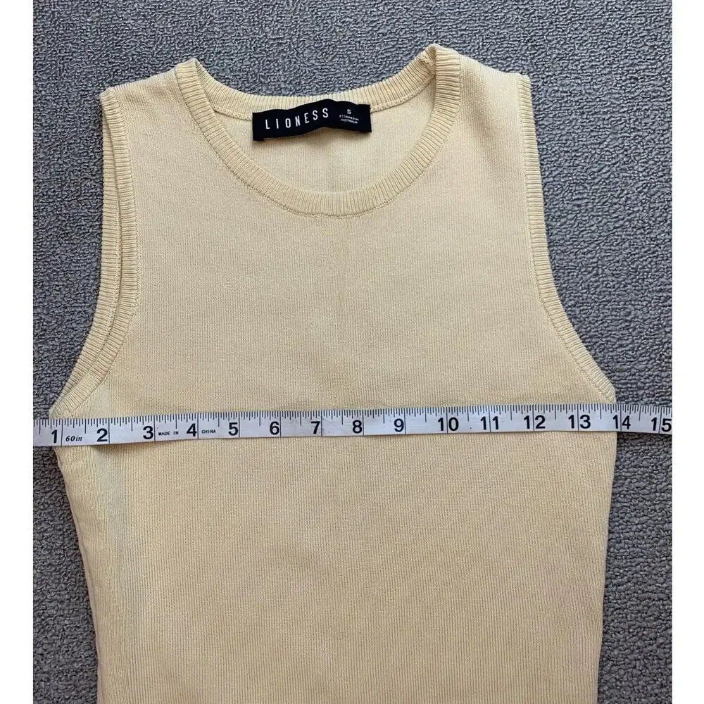 Lioness Military Minds Mini Dress Cream Fitted Ruched Size Small‎